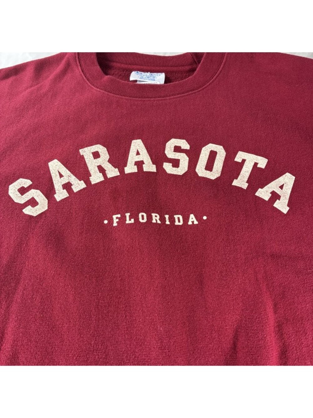 Champion Reverse Weave Mens Med Sarasota Florida Maroon Crewneck Sweatshirt NWOT